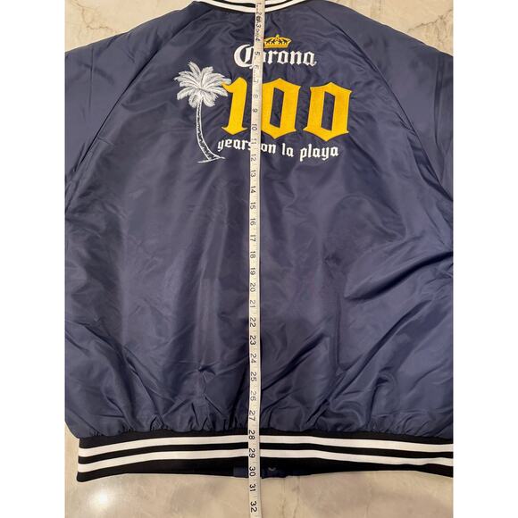 Corona Bomber Jacket XL "100 Years on La Playa" Navy Full Back Embroidery - Picture 9 of 10
